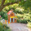 Vogelhaus-Futterspender aus Holz für Garten oder Terrasse 2