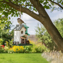 Vogelhaus im Landhausstil, wetterfest, Kiefernholz