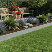Stahl-Gartenbeeteinfassung - flexibel, Unkrautbarriere