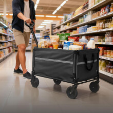 Faltbarer Bollerwagen mit Heckklappe - wasserdicht, kompakte Aufbewahrung