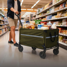 Faltbarer Bollerwagen mit Heckklappe - wasserdicht, hohes Fassungsvermögen