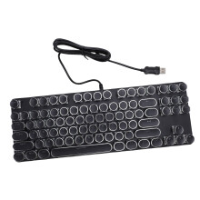 87-Tasten RGB-beleuchtete Blue-Switch-Tastatur Schwarz