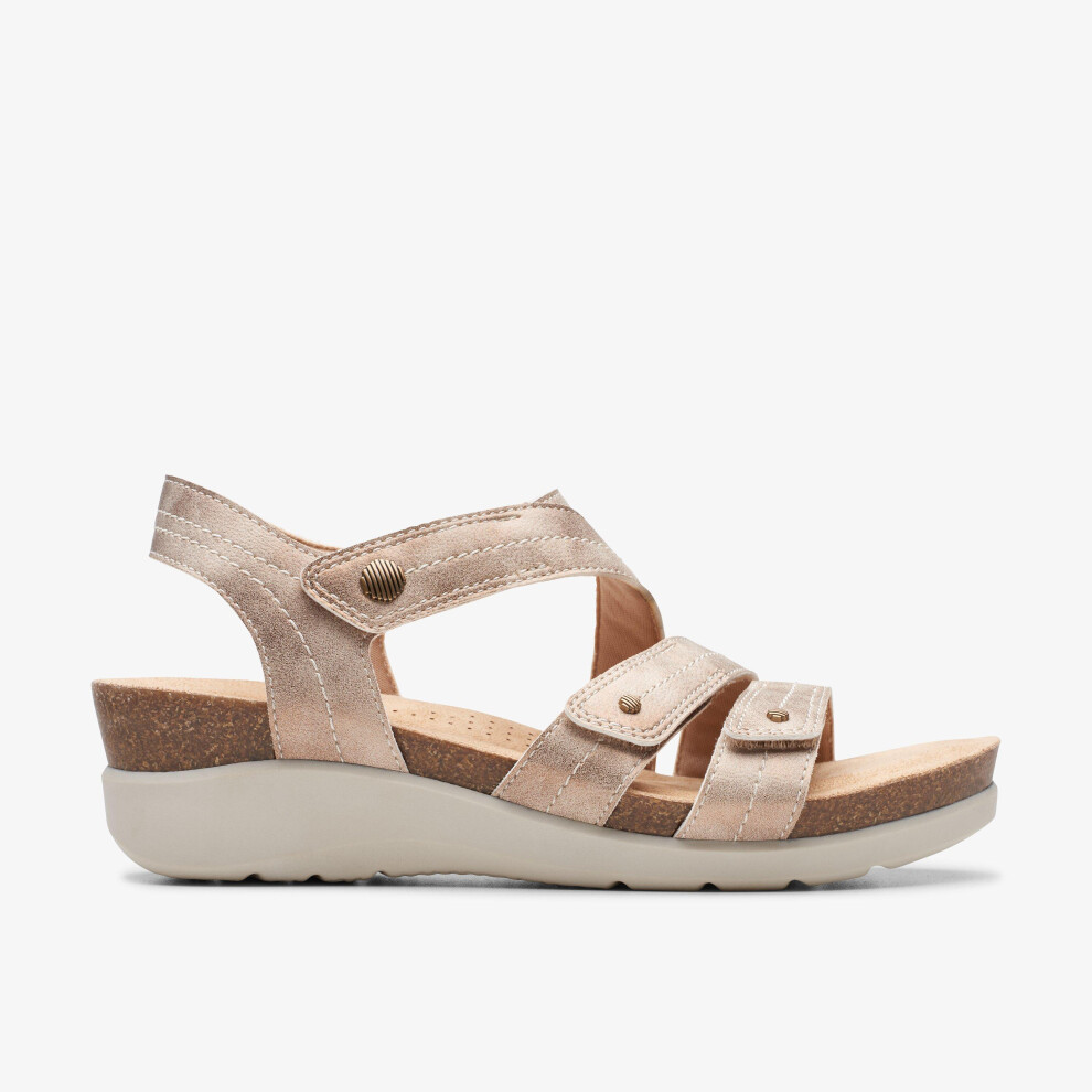 Clarks (Fit Type[Shoes], Shoe Size) Calenne Clara Bronze Metallic Silver