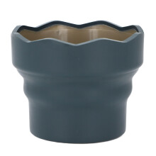 Balde de silicona plegable de 3.8 x 3.1 pulgadas verde oscuro