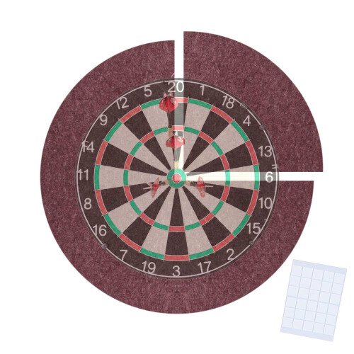 Dartscheibenumrandung, 4-teiliger Filz, Geräuschreduzierung