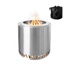 Rauchfreie Feuerschale aus Edelstahl, 38 cm