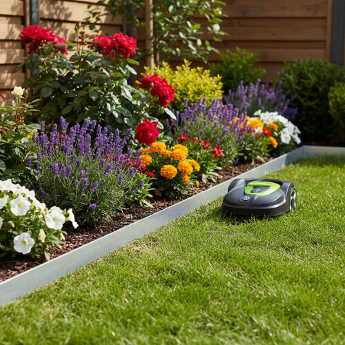 Stahl-Gartenbeeteinfassung - flexibel, Unkrautbarriere 2
