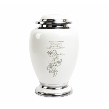 Cremation Adult Ashes Urn White Lillies