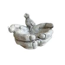 Resin Bird Integrated Feeding Space For Outdoor Garden-L