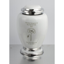 Adult Ashes Cremation Urn with Poppy Flower Design