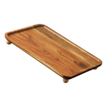 Einfaches Kaffeetablett aus Holz mit erhöhtem Design,-21351