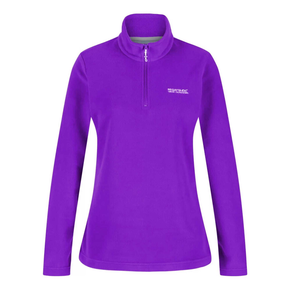 Regatta Great Outdoors Womens/Ladies Sweetheart 1/4 Zip Fleece Top (Violet) - Purple - Size 8 UK - Image 4