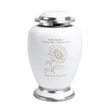 Adult Cremation Funeral Ashes Urn with Sunflower