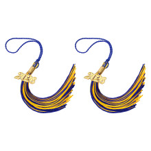 Graduation Cap Tassels With 2026 Year Charm-Golden Blue 2PCS