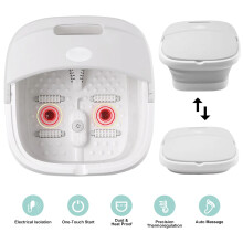 Portable Foldable Foot Spa Massager Tub with Thermostatic Heating, Deep Tissue Massage & Bubble Foot Bath Basin