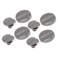 50 Sätze 10 mm Flachkopf-Schlitz-Rivetschraube Silber