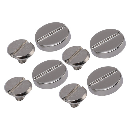 50 Sätze 10 mm Flachkopf-Schlitz-Rivetschraube Silber