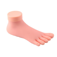 Ferramenta protética para manicure, prática de nail art em ferramentas de pedicure de silicone macio, manequim de pé flexível e articulado para