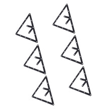 6 Stück Billardpapier 0,01 mm Dreiecksaufkleber Schwarz
