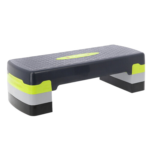 Aerobic-Step-Plattform, Grün/Grau, höhenverstellbar
