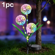 3-Pack Solar Dandelion Simulation Lights, IP65, Courtyard Garden Decorative Lights, Outdoor Lawn Landscape Ground Stake Lights