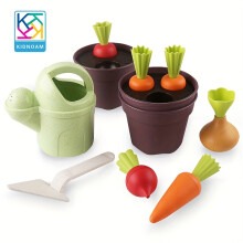 KIDNOAM Youngsters's beach toys shovel simulation vegetable planting farm play house toys beach seaside play sand radish potting set