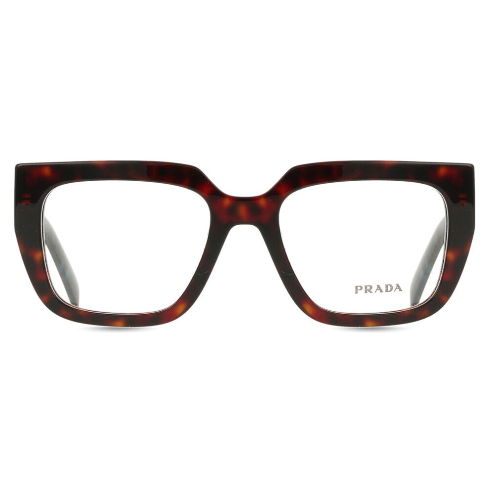 Prada Women's Woman Pr A03v 18Z1o1 Optical Frames Acetate Turtle Geometric Normal - Image 2