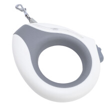 Ausziehbare Hundeleine mit LED, weiß, 17x14,5 cm, 600 mAh