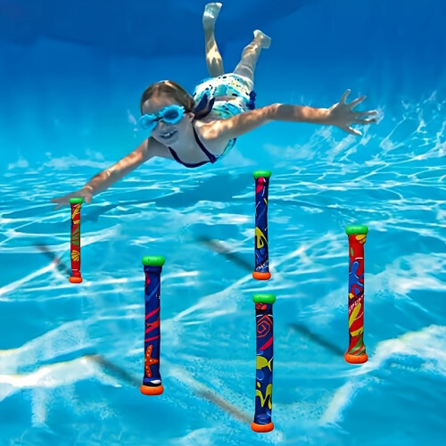 5pcs Underwater Deep Diving Stick Toys for Visual Development, Suitable for 3 Years Old and Above 2