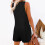 omens Knit Sleeveless U Neck Button Front Pockets-Black S 4