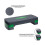 Aerobic Step Plattform, Schwarz-Grün, Höhenverstellbar 4