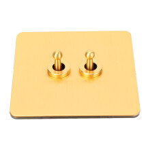 Interrupteur à bascule SS doré imitation 86x86mm AC250V