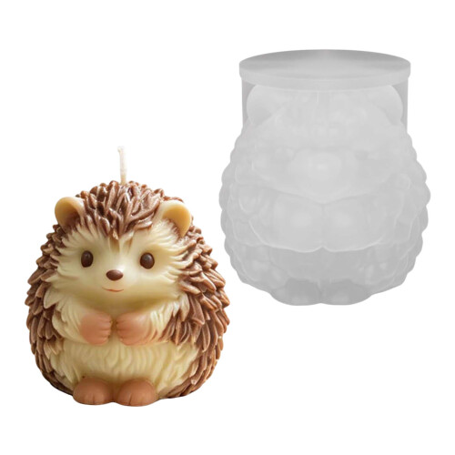 Silicone Hedgehog Candle Making Mould For Crafting Home