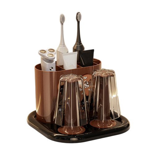 Support de rangement multifonctionnel pour brosse à dents,-Noir