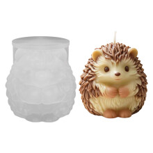 Artisanal Hedgehog Silicone Candle Mould With Realistic Detail