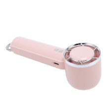 Rosa USB 1200 mAh Handventilator 5 Geschwindigkeiten Montageclip