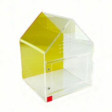 Reptielen Habitat Tanks Box Inclusief voederpoort-Geel