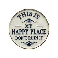 This Is My Happy Place Metal Welcome Sign Home Decors Plaque-20