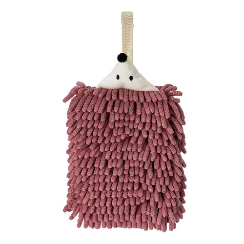 Quick Drying Polyester Kitchen Hand Towel With Hanging-Purple