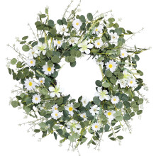 Eye Catching Silk Daisy Wreath Perfect For Spring and Summer