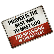 Decorative No Trespassing Metal Plaque Wall Decors Sign-large