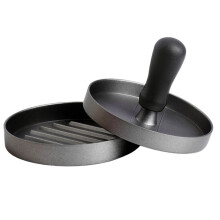Burger Press Patty Maker, Non-Stick Aluminum Hamburger Mold with 100 Patty Papers for Kitchen Grill BBQ Camping