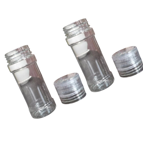 2Pieces Delicate Herb Grinders Jars Perfect-Clear base bottle
