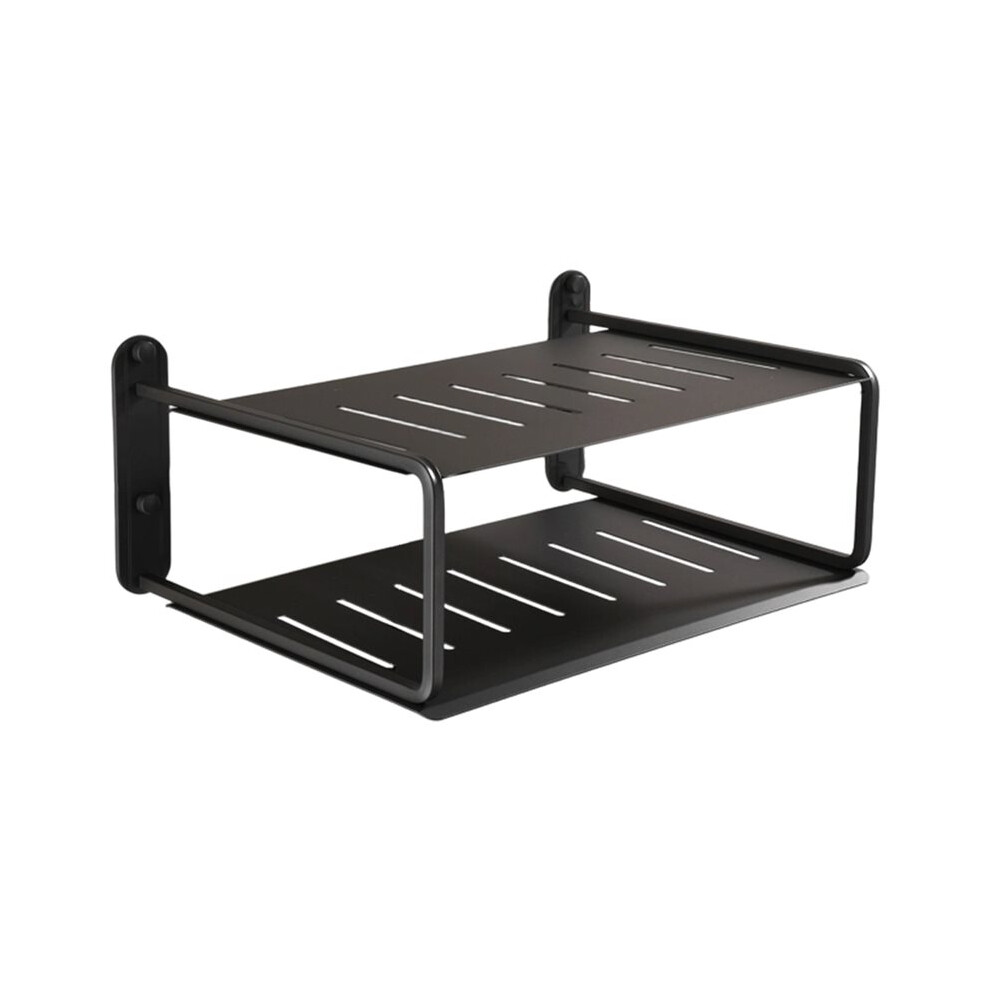 Floating Av Shelves Projector Wall Mount Dvd Shelf 2 Layer Bracket Under Tv For Cable Boxes/Games Console/Dvr/Tv 6032564973098