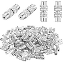 100 Stuks Schroefsluitingen voor Het Maken van Sieraden, Zilverkleurige Messing Doe-Het-Zelf Armbandsluitingen, Kettingsluitingen voor Kettingen,