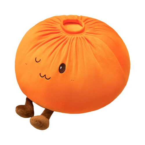 Coussin doux à thème en rouleau attrayant, confortable-Orange