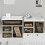 Unité de rangement de bureau en plastique avec compartiments-3 3