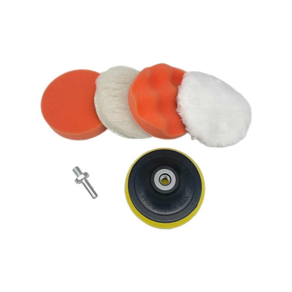 6Pcs/Set Car Polishing Sponge Pads Kit M10 Foam Pad Buffer Kit Polishing Machine Wax Pads 4 Inch For Removing Scratches 4714036925638