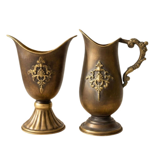 Petit Vase à fleurs doré, grand pot de fleurs mobile-25W424JD 1