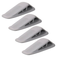 4 Pack Silicone Door Stoppers, Heavy Duty Wedge with Holder, for Home & Office